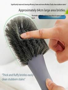 360° No-Blind Spot Shoe Brush, Multi-Faceted Cleaning Brush, Long-Handled Soft-Bristled Household Shoe Cleaning Brush - Multicolor - View 8