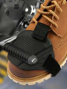 2pcs/Set Motorcycle Gear Shift Pad, Non-Slip Motorcycle Shoe Boot Cover Protective Gear, Adjustable Soft Boot Toe Protector Anti-Wear Shift Pad, Suitable For Most Adult Shoes (Black, Black & White, Black & Red) - Multicolor - View 1