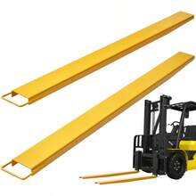 [Free Shipping] Pallet Fork Extensions, 84" Length 5.5" Width, Heavy Duty Carbon Steel Fork Extensions For Forklifts, 1 Pair Forklift Extensions, Industrial Forklift Fork Attachments For Forklift Truck, Yellow-XY704335 - Multicolor - View 1