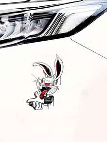 Car Body Decal Sticker Cartoon Dark Rabbit Tail Personalized Waterproof Modification Sticker - Dark Rabbit - View 5