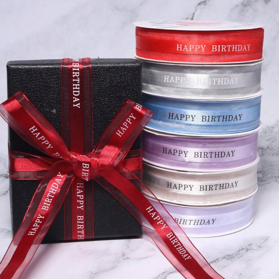36 Yards/Roll Polyester Mesh Ribbon 2.5cm Birthday Party Gift Flower Baking Packaging Ribbon Decoration Accessories Handmade DIY Bow Packing Material - Mesh Ribbon - View 1