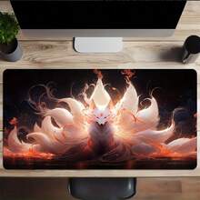 1pc XXL Gaming Mouse Pad / Desk Mat 2MM Thick Rubber Base,Non-Slip Bottom,Stitched Edges, Mooth Surface, Office Desk Accessories, University Essentials, Dorm Room Study Mat, Laptop Desk Protector - Multicolor - View 2
