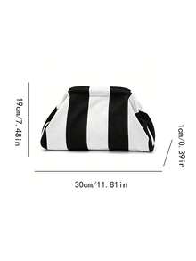 Bolso de paja tejido de diseño de moda, bolso de hombro con cadena de estilo artístico de bosque popular y de nicho para mujeres, bolso cruzado versátil y casual, adecuado para salidas, citas, compras, regalos, desplazamientos y otras ocasiones. - Negro - Ver 3