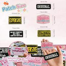14 Pcs Sassy Girl Slogan Patches Cool Girly Phrase Embroidered Applique Patches For Clothes Trucker Hat Backpacks Jackets T-Shirt - 14Pcs Sassy - View 3
