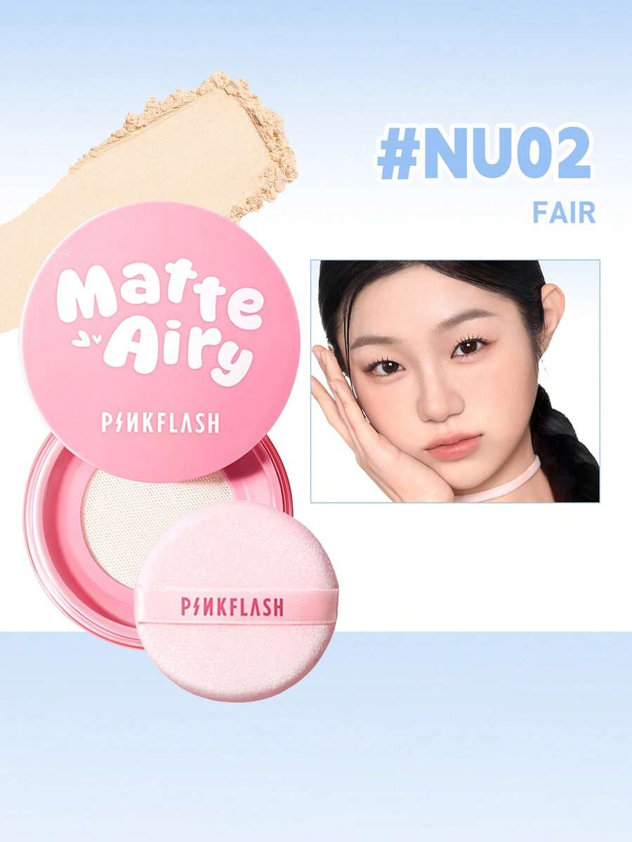 PINKFLASH 控油散粉，長效防水抗汗防暈染定妝粉，適合 Gen Z 與 Y2K 化妝風格，情人節與新年的理想禮物，F30