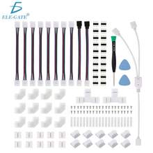 Set Completo de Instalación para Tiras LED RGB 4 Pines con Cables Extensores Divisor y Herramientas para Gamer Muebles Locales - A - Ver 1