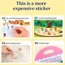 Reusable Princess Christmas Jelly Stickers Quiet Book Toy, Suitable For 3 Years Old - Multicolor - View 8