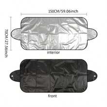 1pc Universal Car Windshield Cover, Suitable For Snow And Sun, Polyester Fiber, All-Weather Protection, Summer Sunshade And Winter Snow Protection, Essential Vehicle Accessory, Car Owner Gift - Windshield Sun Shade - View 12