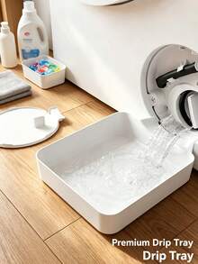 Washing Machine Drain Tray(Washing Machine Drain Tray With Deflector And Lid Opening Tool)Effectively Preventing Overflow In Laundry Room,Washing Machine Outlet Cleaner And Organizer,Can Be Used For Storing Water In Washing Machine Outlet Efficient - Multicolor - View 10