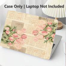 1件相容Macbook的保護殼，鬱金香花朵UV印花圖案，筆電保護套，極簡輕量耐用保護殼，相容Macbook Air Pro 13.3 13.6 14.2 15.3 16.2英吋，適用於13英吋Neo筆電保護殼A3404型號/D14、D16 - 查看 1