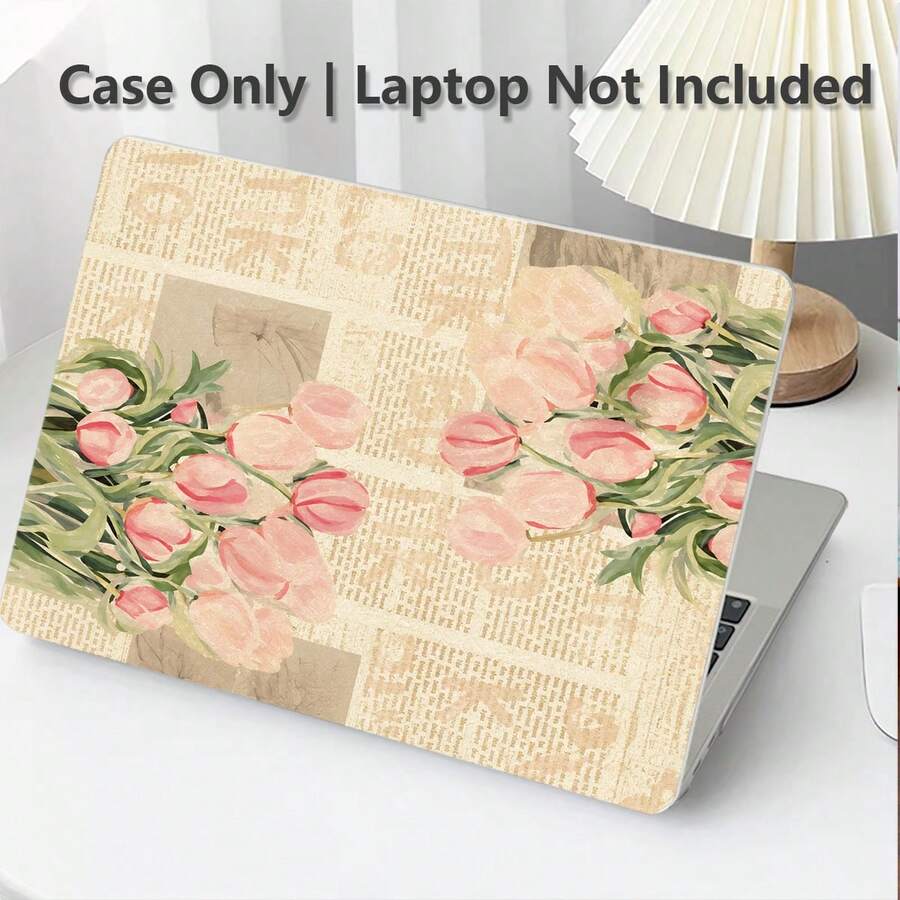 1件相容Macbook的保護殼,鬱金香花朵UV印花圖案,筆電保護套,極簡輕量耐用保護殼,相容Macbook Air Pro 13.3 13.6 14.2 15.3 16.2英吋,適用於13英吋Neo筆電保護殼A3404型號/D14、D16 - 查看 1