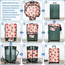 1pc / Strawberry Print Pattern / Flat Print Design / Suitcase Protective Cover (Only Suitcase Protective Cover, Not Including Suitcase) / Suitable For 20 To 28 Inch Suitcases / Made Of Thickened Fabric / Essential Accessory For Your Travel And Checked Luggage. - Multicolor - View 8