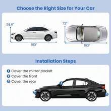[Local Shipping] Car Cover For Automobiles 193 Inch Rain Sun UV Protection Universal Fit Sedan Chevrolet  -XY423819 - FXCD4MBYXYDCM0 - View 5
