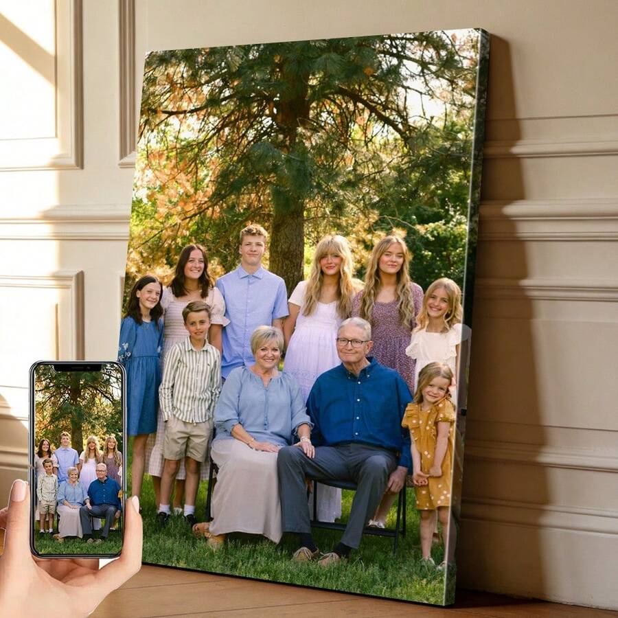1 Canvas Customized Image Print, With DIY Photo Frame Or Frameless, Suitable For Wall Decoration Weddings Or Home Decoration Gifts, Can Customize Character Landscapes, Cute Pets, And Daily Life Pictures. Holiday Gift