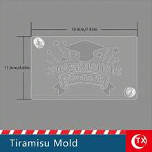 1pc Transparent Acrylic Tiramisu Cake Stencil, Personalized Tiramisu Cake Printing Mold, Creative Cake Mold, Hollowed-Out Blessing Phrase Design Template, Easy To Use, Clear Pattern, Reusable,Suitable For Graduation Party Cake Decoration - View 13