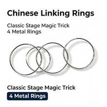 4 buah Cincin Penghubung Cina, Alat Peraga Sulap, Cincin Penghubung Logam Klasik untuk Sulap Panggung, Cocok untuk Pesulap, Pesta, Pertunjukan Bakat, Mainan Ilusi Sulap untuk Pemula, dan Lelucon. - MultiWarna - View 6