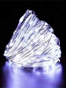 1入 10/15/20m 電池供電家居裝飾 LED 銅線串燈，室內裝飾 LED 仙女燈，適用於婚禮裝飾、生日派對裝飾、窗戶裝飾燈、花園庭院裝飾燈、節日裝飾燈、嬰兒派對裝飾、家居裝飾 - 均碼 - 查看 15