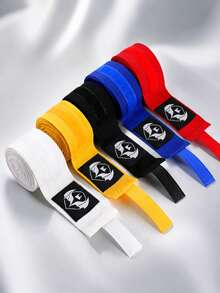 1 Pair Elastic Boxing Hand Wraps, Muay Thai Fighting Combat Sanda Sports Protective Gear, Breathable And Sweat-Absorbing, Suitable For Boxing Sports, Boxing Training, Multiple Colors Available, Personalized Boxing Hand Wraps - Multicolor - View 2