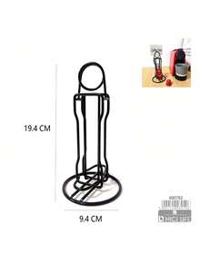 1 Portacapsule da caffè, Portacapsule per sala tè, Portacapsule rotante a 360 gradi, Portacapsule in metallo di grande capacità - Porta capsule di caffè CP003 - Doppia fila da 6 capsule - Visualizzare 3