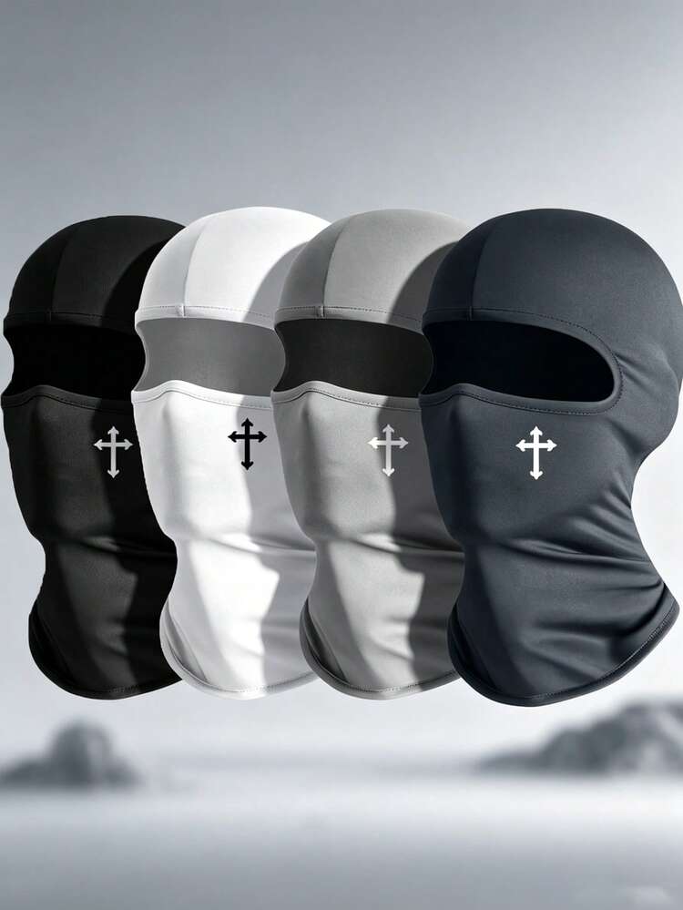 1pc/2pcs Unisex Solid Color Headwear Set With Earphone Hole, Balaclava Full Face Mask, Suitable For Daily Wear And Outdoor Activities - Multicolor - View 2
