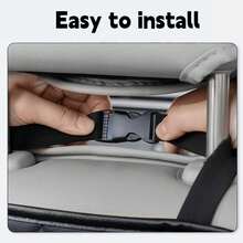 1件大容量汽車收納整理袋，耐磨牛津布座椅背收納袋，車內扶手箱收納袋，多功能座椅側縫收納袋，適用手機、化妝品、錢包、鑰匙及小配件 - 黑色 - 查看 9