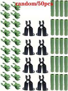 28pcs Durable Garden Support Stake Set, 28pcs Multi-Functional Garden Support Pole Set, Garden Yard Plant Climbing Trellis, Multi-Purpose Garden Support Pole, Plant Support Rack, Suitable For Various Fruits And Vegetables, Plant Support, Freely Combinable And Assembled - Military Green - View 7