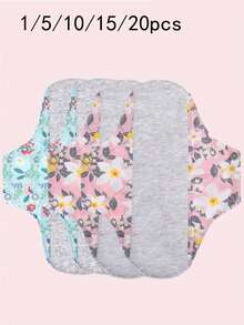 [Soft & Breathable Sanitary Pads] 8pcs Soft & Breathable Women's Sanitary Pads - Strong Absorption, Skin-Friendly Comfort, Washable & Reusable - View 1