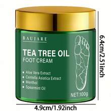 Krim Kaki Minyak Pohon Teh, Diperkaya dengan Vitamin E, Lidah Buaya dan Peppermint, Melembapkan secara efektif kulit kering, kasar dan pecah-pecah, melembutkan dan menghaluskan kulit, aroma segar tahan lama, perawatan kaki. - Harum - View 9