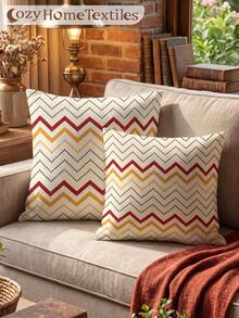 1pc/2pcs Bohemian Floral Print Pillowcase, Single-Sided Print, Breathable And Anti-Pilling, Soft And Skin-Friendly, 45*45/50*50/40*40CM Pillowcase, Decorative Pillow Gift, Party Decoration, Pillowcase, Room Decor, Machine Washable, OEKO-TEX Certified - Multicolor - View 1