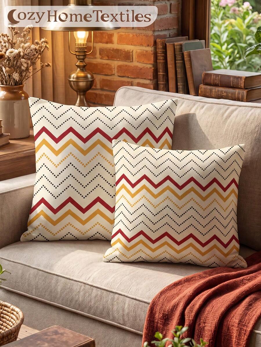 1pc/2pcs Bohemian Floral Print Pillowcase, Single-Sided Print, Breathable And Anti-Pilling, Soft And Skin-Friendly, 45*45/50*50/40*40CM Pillowcase, Decorative Pillow Gift, Party Decoration, Pillowcase, Room Decor, Machine Washable, OEKO-TEX Certified - Multicolor - View 1