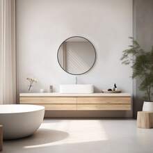 Round Wall Mirror – 20/24/30 Inch Black  Finish For Bathroom Vanity, Bedroom, Entryway | Elegant Modern Decor Accent - 黑色 - 查看 12