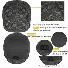 Women's Brazilian Remy Human Hair Wig - Glueless Short Bob With Bangs, 150% Density Natural Black, 100% Straight Human Hair Wig, Layered Bangs And Rose Mesh Cap, No Glue Needed, Easy To Style, Suitable For Daily Wear, Parties And Holidays - Natural Black - View 13