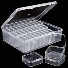 30-Compartment Small Square Storage Box, Bead Accessories Organizer, Nail Art Jewelry Trinket Organizer, Miscellaneous Items Storage Set - Multicolor - View 12