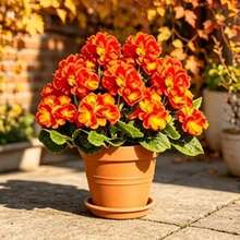 5pcs Outdoor Autumn Orange Geranium - Featuring Vibrant Autumn Orange Flowers And Green Leaves, Perfect For Indoor And Outdoor Decoration, Garden, Patio, Home Center Decor, Wedding And Engagement Occasions, Artificial Outdoor Flowers, Wedding Decoration, Vibrant Floral Arrangement, Realistic Petal Design, Decorative Foliage, Durable Plastic Flowers, Simulated Floral Display, Event Planner - Multiple Styles - View 4