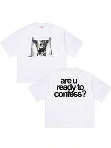 T-shirt ample grande taille Madonna Confessions Tour 2026, T-shirt graphique pour hommes et femmes, décontracté, col rond, surdimensionné, nouveaux T-shirts graphiques, style Y2K, livraison depui - Noir - Voir 5