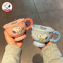 Mug Keramik Snoopy, Cangkir Air Pasangan Kartun Lucu, Cangkir Kopi Keramik yang Sangat Menarik untuk Penggunaan di Rumah - MultiWarna - View 2