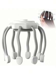 AXH. 360° Portable Powerful Scalp Massager, 8 Vibration Frequencies, 3 Modes, Head Massage Device, Stress Relief, Ideal Gift - Multicolor - View 9