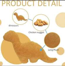 Dinosaur Chicken Stuffed Plush Toy, Soft Wrinkle-Resistant Pillow Block Doll, Popular Gift For Stuffed Plushies Enthusiasts - Brown - View 5