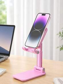 1pc Fully Adjustable Desktop Phone Stand - Dual Folding Design, Universal Fit For All Phone Models, Stable Desktop Stand, Suitable For Personal Use And Gifts, Adjustable Phone And Tablet Stand Combo - Support - View 3