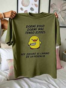 Women T-Shirts - Olive Green - View 2