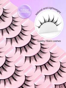MAANGE 10 Pairs Black Pointed Cartoon Eyelashes/Eyelash Set, 10-12mm, Japanese/Korean Idol Style, Exaggerated False Eyelashes For K-Pop/J-Pop Style Cosplay, Black Cartoon Style Fairy Eyelashes, Dry, Thin Lower Lashes, Suitable For Beginners Daily Use - Spiky Manga Lashes - View 4