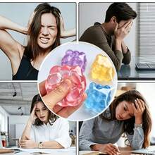 1pc, 5cm Large Size, Korean-Style Solid Color Flexible Liquid Silicone Bubble Ball Stress Relief Toy For Office Workers, Suitable For Pressing And Playing During Office Breaks, Calming Irritability And Relieving Mental Tension From Long Working Hours - Multicolor - View 1