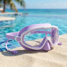 Large Frame Anti-Choking Children's Swimming Goggles 3-8 Years Old Nose Coverage Anti-Water Entry HD Wide View Anti-Fog Lens, First Day Of School - Multicolor - View 7