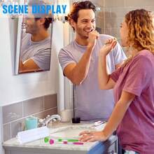 1pc Transparent Portable Toothbrush & Toothpaste Storage Box, Leak-Proof Travel Toothbrush Holder, Compact Multifunctional, Suitable For Bathroom, Camping, Business Travel, Makeup Brushes, Toothbrushes And Other Essentials - Clear - View 6