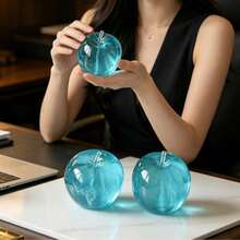 Slow Rebound Transparent Apple Squeeze Toy, Fresh Green Tea Scented Soft Fruit Stress Relief Toy, Smooth Touch Sensory Squeeze For Adults, Mini Portable Relaxation Toy, Suitable For Study, Work And Indoor Daily Leisure - Multicolor - View 5