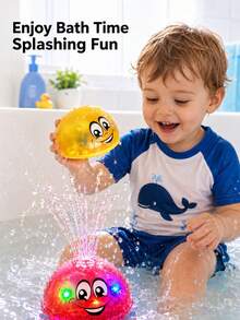 Bath Toy Ball Water Spray Light Rotating Shower Pool Children Toy Toddler Swimming Party Bathroom LED Light Toy Gift - Multicolor - View 11