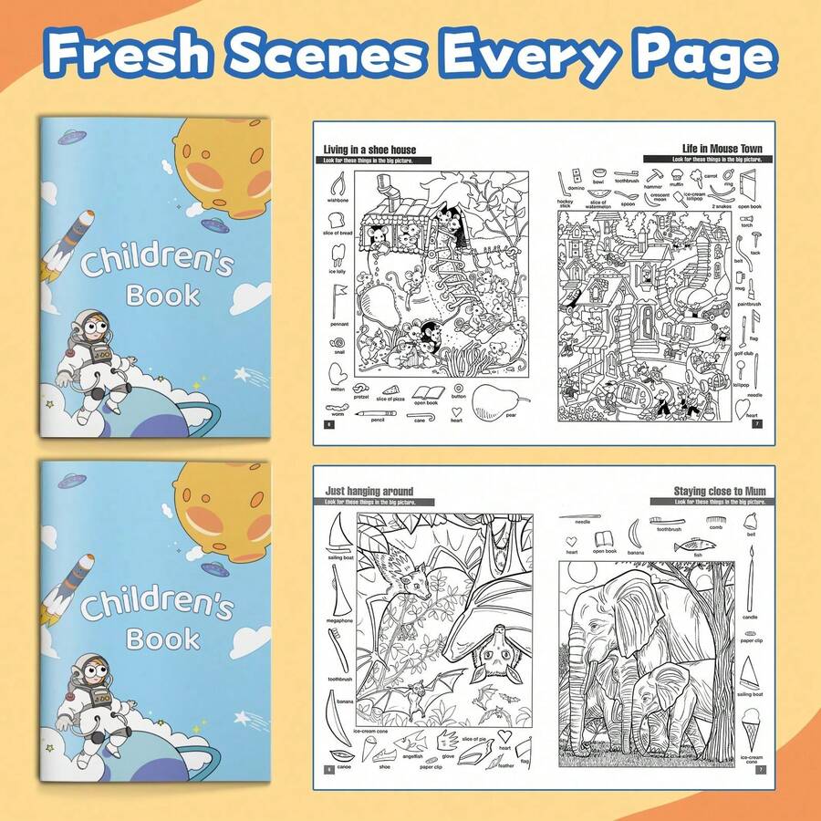 Ultimate Look & Find Challenge Book – Hidden Objects Search & Color Adventure, Focus & Observation Skill Builder For Home Learning Fun - Look & Find - View 1