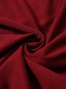 Sweatshirt Wanita Warna Burgundy dengan Resleting, Tali Serut, dan Saku, Lengan Panjang, Potongan Reguler, Bahan Rajut, Cocok untuk Dipakai di Musim Gugur/Musim Dingin - Burgundy - View 10