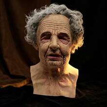 1pc/Role-Playing Funny Mask Headgear - Simulated Old Lady Headgear - Suitable For Party Role-Playing Props. - Multicolor - View 2