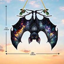 Modern Acrylic Bat Catcher Colorful Glass Style Window Hanging Decor Multi-Functional Halloween Decoration - Multicolor - View 8